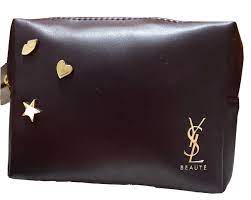 nwot ysl beauty cosmetic bag pouch faux