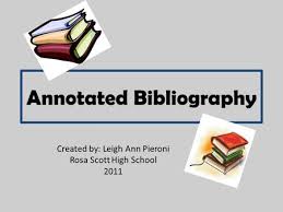 annotated bibliography for high school students