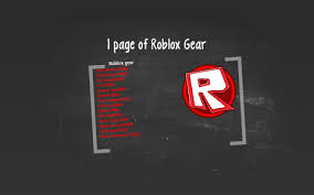 Default is nil which means no manual fade will be applied by code. 1 Page Of Roblox Gear By Tyrique Grant