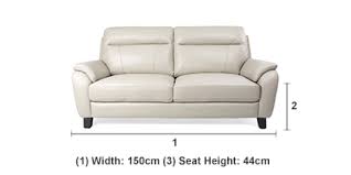 arlo cloud leather 2 seater sofa