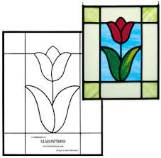 free tulip pattern window panels