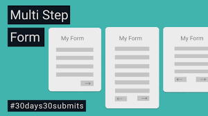 multi step form using html css