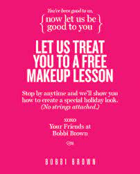 bobbi brown free holiday makeup lessons
