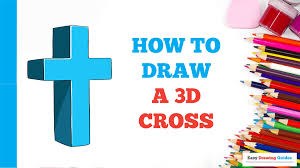 By free hand draw a simple cross as you see on the picture. How To Draw A 3d Cross Easy To Draw Art Easy Drawing Guides Facebook