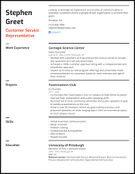 Additionally, work experience is often considered the meat of a resume, and you likely don't have much at this point. 5 Customer Service Resume Examples For 2021