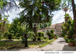 italy botanical garden of pisa stock