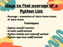 average of a list in python
