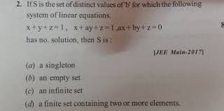 If S Is The Set Of Distinct Values Of