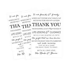 50 Wedding Thank You Place Cards Rehearsal Dinner Thank You