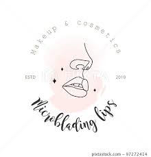 microblading lips logo lip tattoo