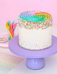 Rainbow Swirl Cake Ideas gambar png