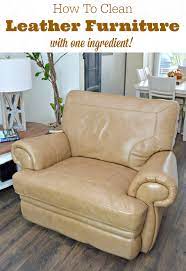to clean leather furniture naturally