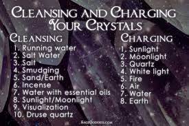 How to cleanse and charge crystals and stones. Cleansing And Charging Crystals Cleansing Crystals Crystals Healing Rocks