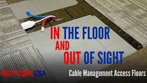 cable management access floor