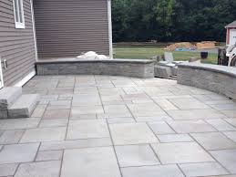 paver and natural stone patio design