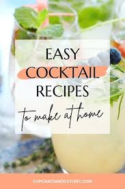 easy mixed drinks and tail recipes