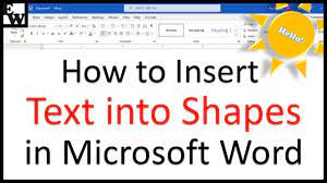 how to insert text into shapes in