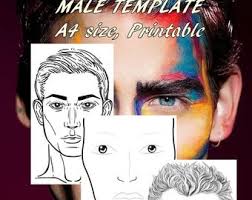 Face Chart Makeup Chart Makeup Sales Sheet A4 Size Male Etsy