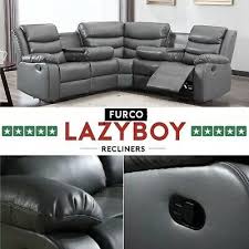 chicago grey lazyboy leather recliner