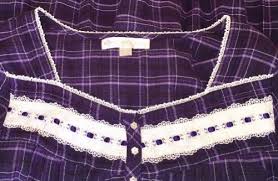 Details About Eileen West Long Sleeve Purple Plaid Cotton Blend Nightgown Sz L Nwt 74