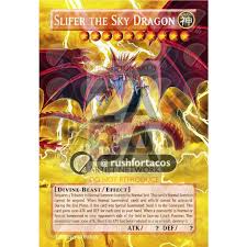 Keep drawing cards using tethys' effect and repeat shuffling with magical mallet until you have no cards left. Slifer The Sky Dragon V3 Full Art Orica Custom Yu Gi Oh Card Zabatv