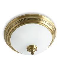 Antique Brass Flush Ceiling Light