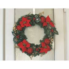 Wreath Large 50cm Red Gold