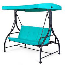 3 Seats Outdoor Canopy Swing With