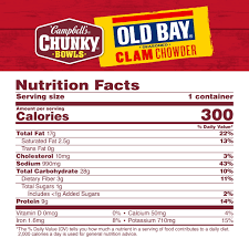 old bay seasoned clam chowder 15 25 oz