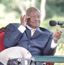 Image result for museveni making telephone call