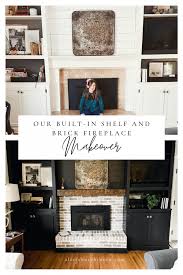 Shelf And Brick Fireplace Makeover