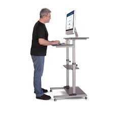 Bestoffice convertible standing desk computer work station. Best Standing Desk Mobile Desk Computer Cart Height Adjustable The Crannies