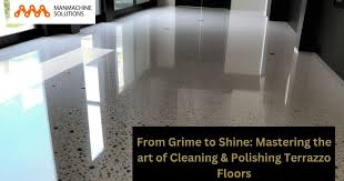 cleaning and polishing terrazzo floors