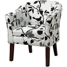 Search accent chairs for small spaces. Coaster Upholstered Floral Accent Chair In Black And White 460406
