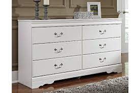 Options include clear inlay for displaying photos or artwork. Anarasia 6 Drawer Dresser Ashley Furniture Homestore