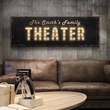 Sign Personalized Home Theater Wall Art