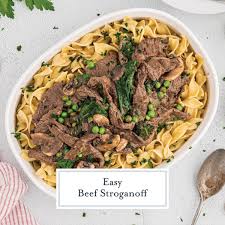 easy beef stroganoff recipe using peas