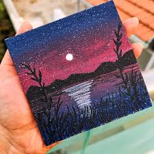 Small Canvas Painting With Poster