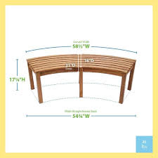 Indoor Outdoor Curved Backless Bench
