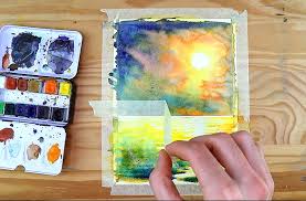 How To Paint A Sunset With Watercolors