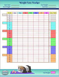 cute weight loss tracker printable