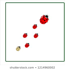 Ladybird Icon Illustration Ladybug Square Cute Stock Vector Royalty