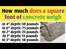 weight of concrete per square foot in