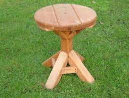 Small Round Wooden Garden Table Tony