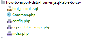 export data from mysql table to excel