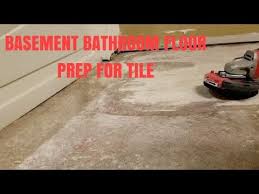 Basement Bathroom Floor Prep For Tile