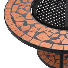 Maybe you would like to learn more about one of these? Deluxe Terracotta Mosaic Fire Pit Table Including Bbq Grill 68 Cm Cera Patio Eden Ltd