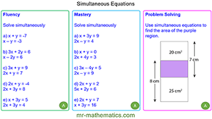 Simultaneous Equations Mr Mathematics Com