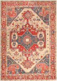 antique persian serapi area rug 72002