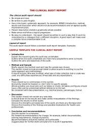 Free 11 Clinical Audit Report Template In Pdf Word
